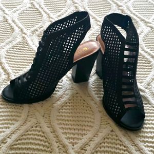 Block Heel Slingback Booties